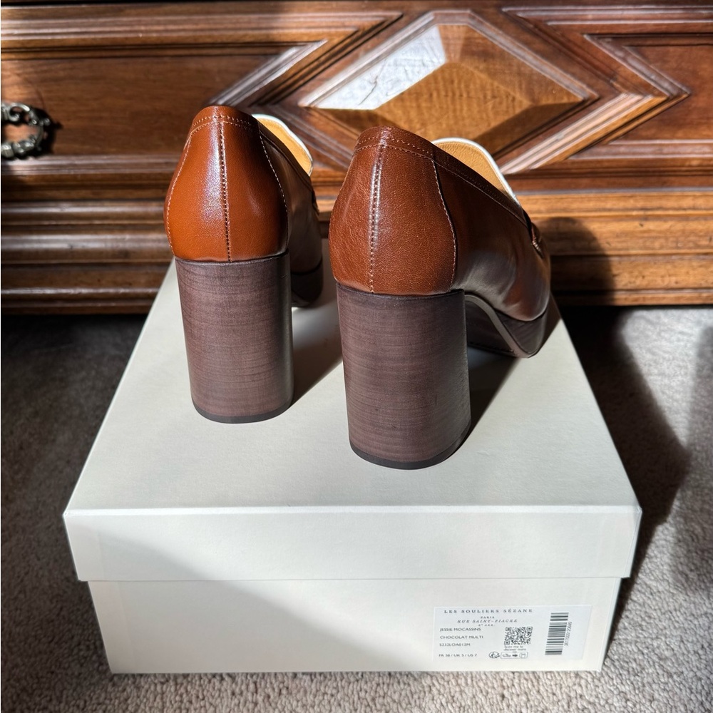 Sezane Jessie Loafers Choco Multi - Size 7 - Picture 3 of 7